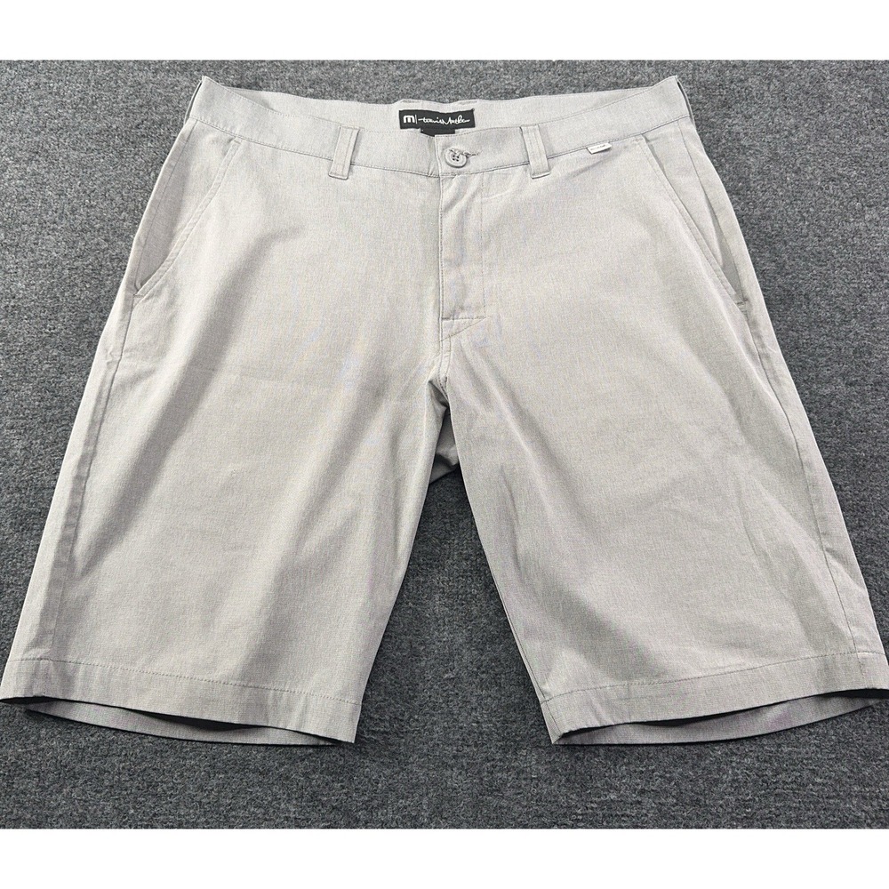 Travis Matthew Golf Shorts 33 Gray 10"Inseam Performance EUC